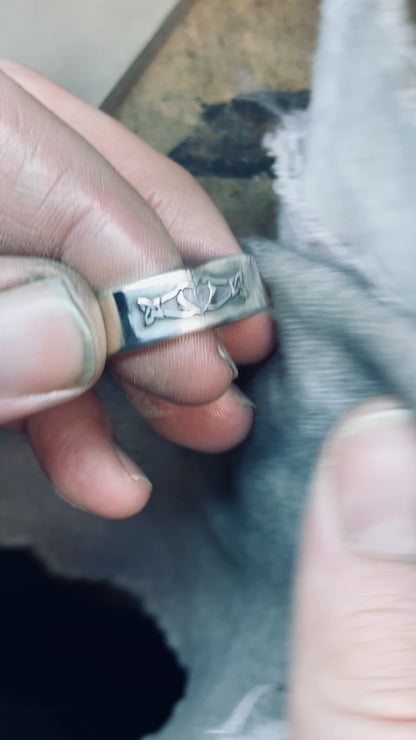 Sterling Silver Fenian Claddagh Ring – Handmade Irish Love, Loyalty & Freedom Band | Backwoods Casting