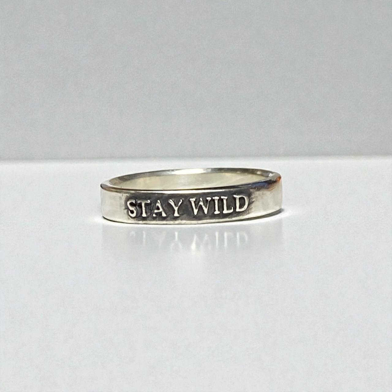 Stay Wild sterling silver ring, detail view 6