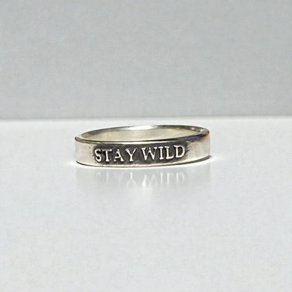 Stay Wild sterling silver ring, detail view 6