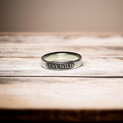 Stay Wild sterling silver ring, detail view 8