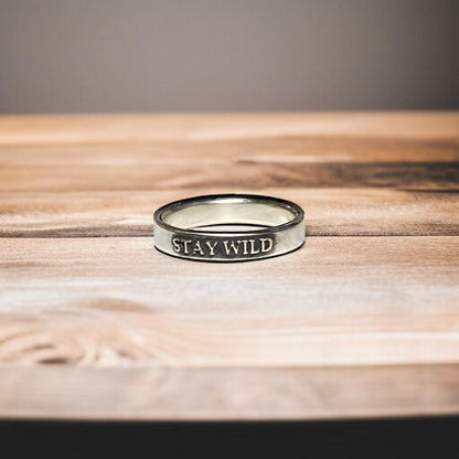 Stay Wild sterling silver ring, detail view 9
