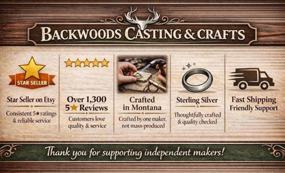 Backwoods Casting handmade sterling silver craftsmanship and service